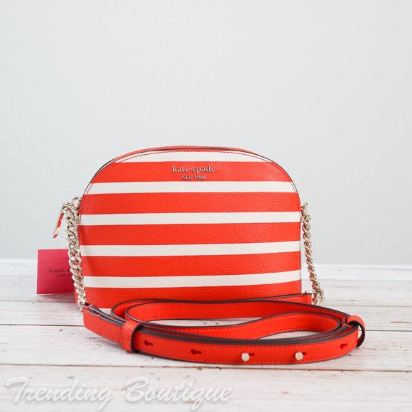 NWT Kate Spade Spencer Stripe Small Dome Crossbody - Picture 2 of 12